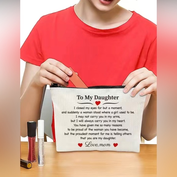 Cosmetic/pen/Toiletries bag -To My Daughter New great gift for a loved one - Picture 2 of 2